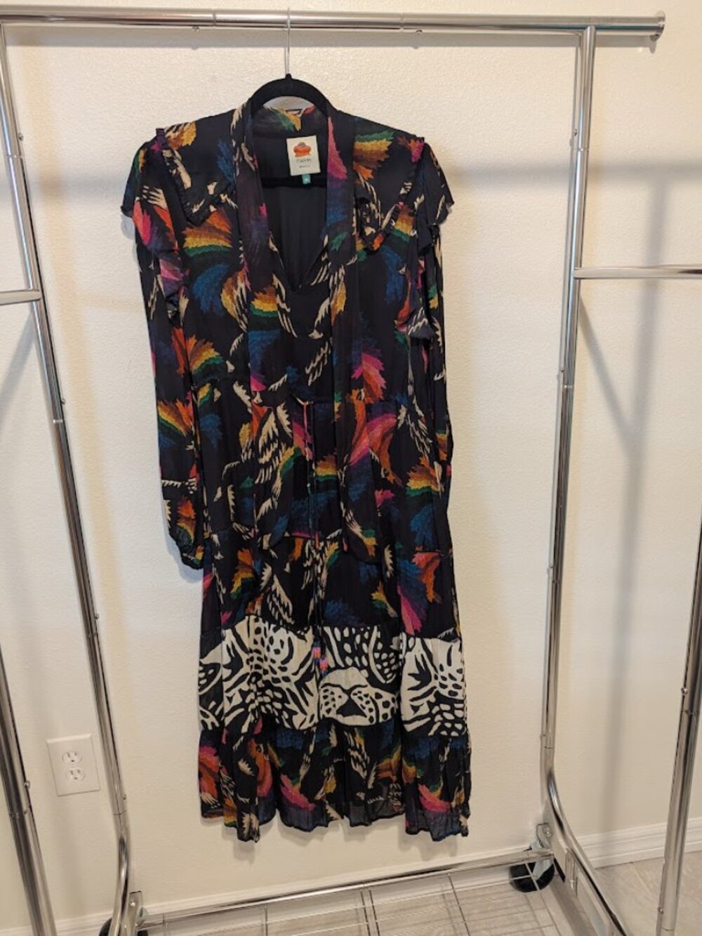 Farm Rio Macaw Maxi Dress Size Medium - Picture 2 of 3